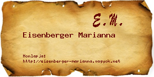Eisenberger Marianna névjegykártya